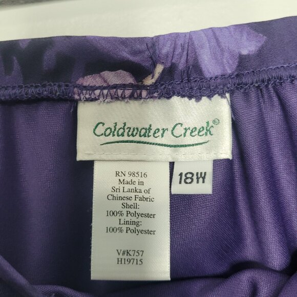 Vintage 90s y2k purple floral pull on maxi grunge whimsy dramatic skirt 18w - Picture 4 of 6